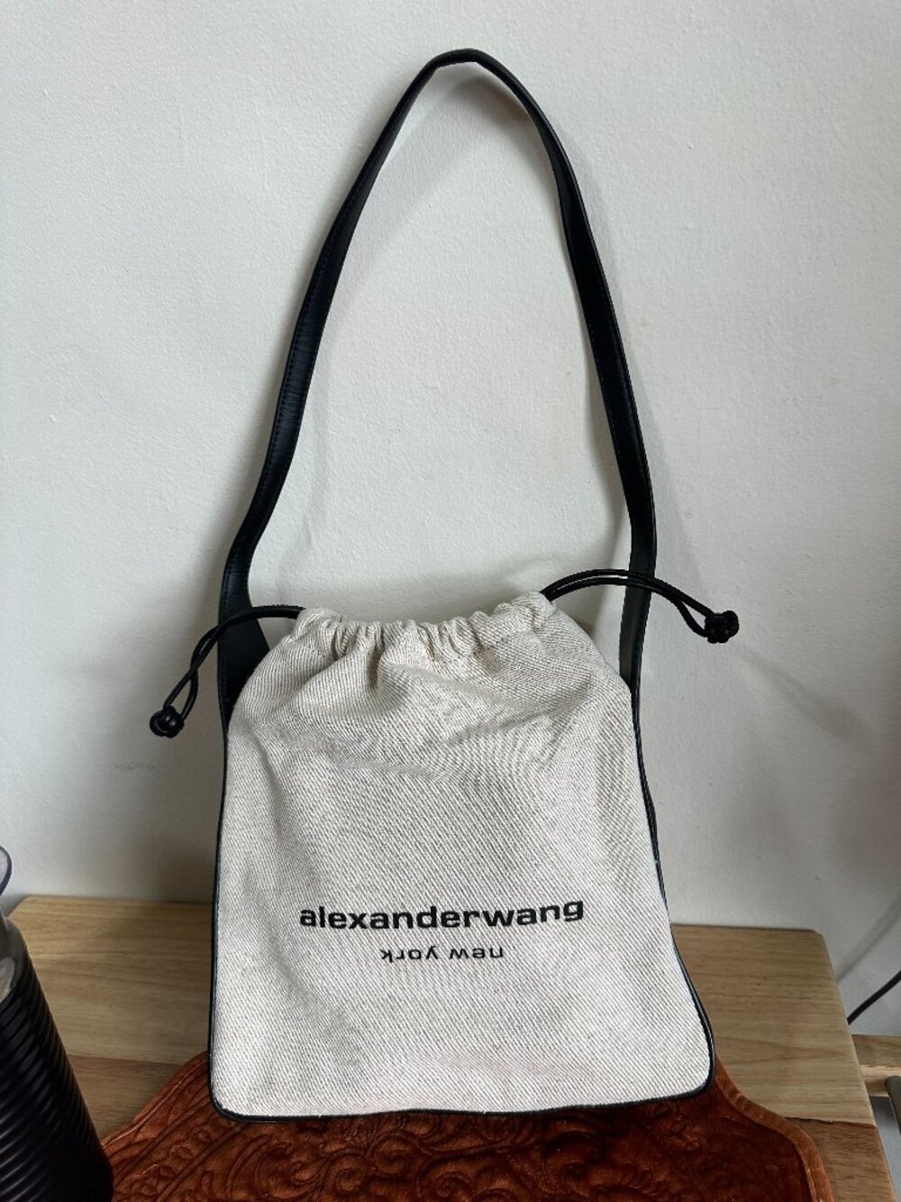 Alexander Wang Ryan Small Canvas Bag with Leather Strap